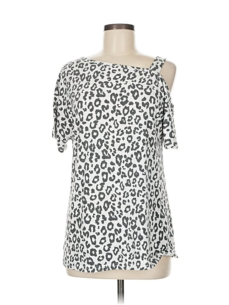 Pre-owned Js Tank Top Silver One Shoulder Neckline Tops