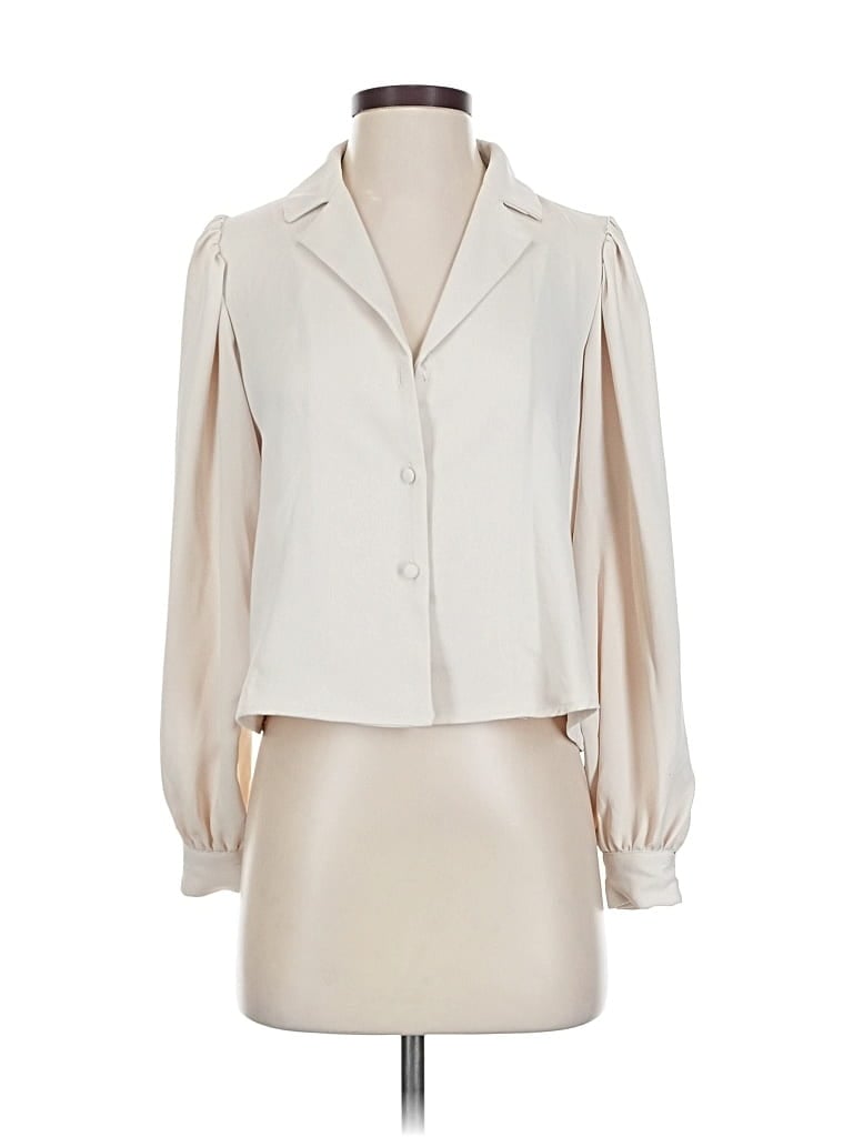 Pre-owned T Tahari Long Sleeve Blouse In White