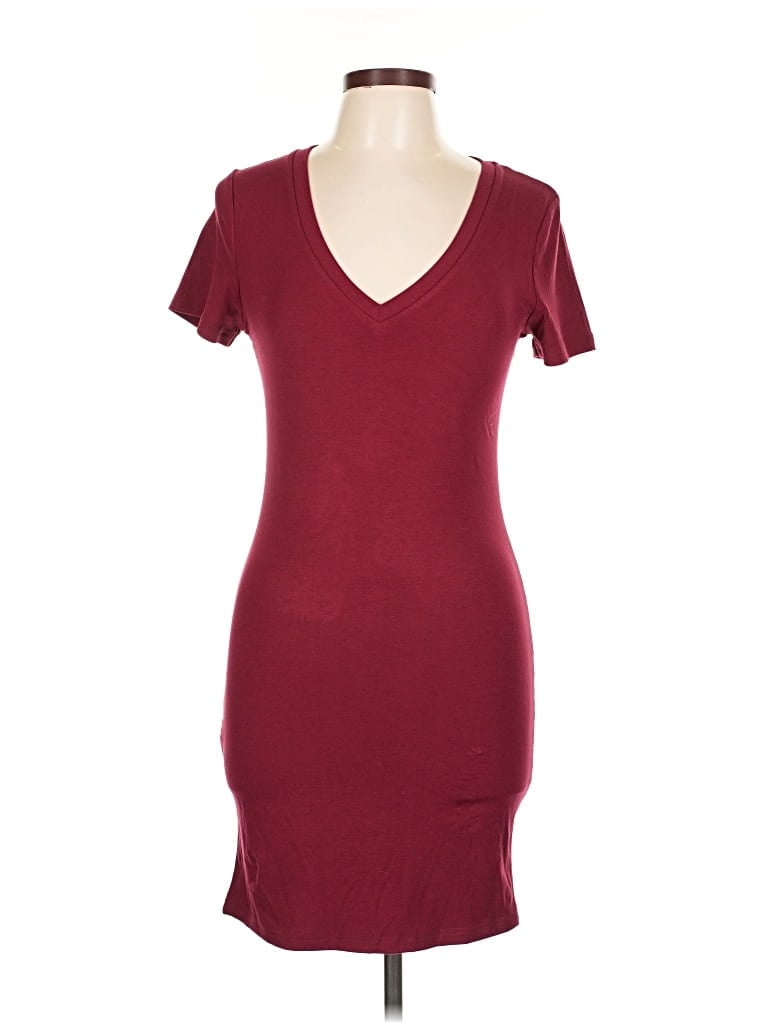 Pre-owned Assorted Brands Casual Dress In Burgundy