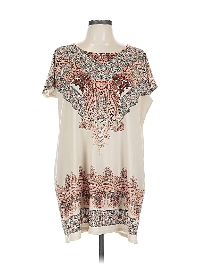 Pre-owned Saks Fifth Avenue Short Sleeve T-shirt In White