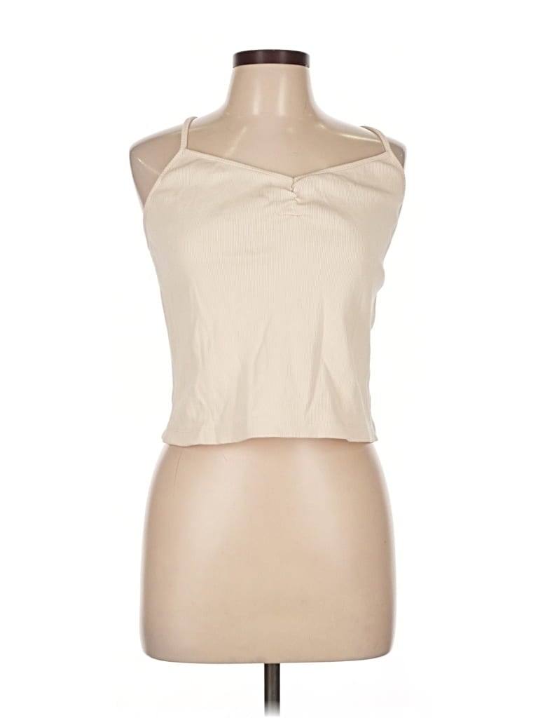 Pre-owned Forever That Girl For Anthropologie Tank Top Tan Halter Neckline Tops In Brown