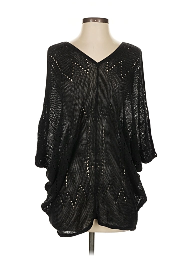 Pre-owned Bcbgmaxazria 3/4 Sleeve Blouse In Black