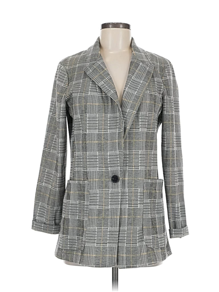 Pre-owned H&m Blazer Jacket In Gray