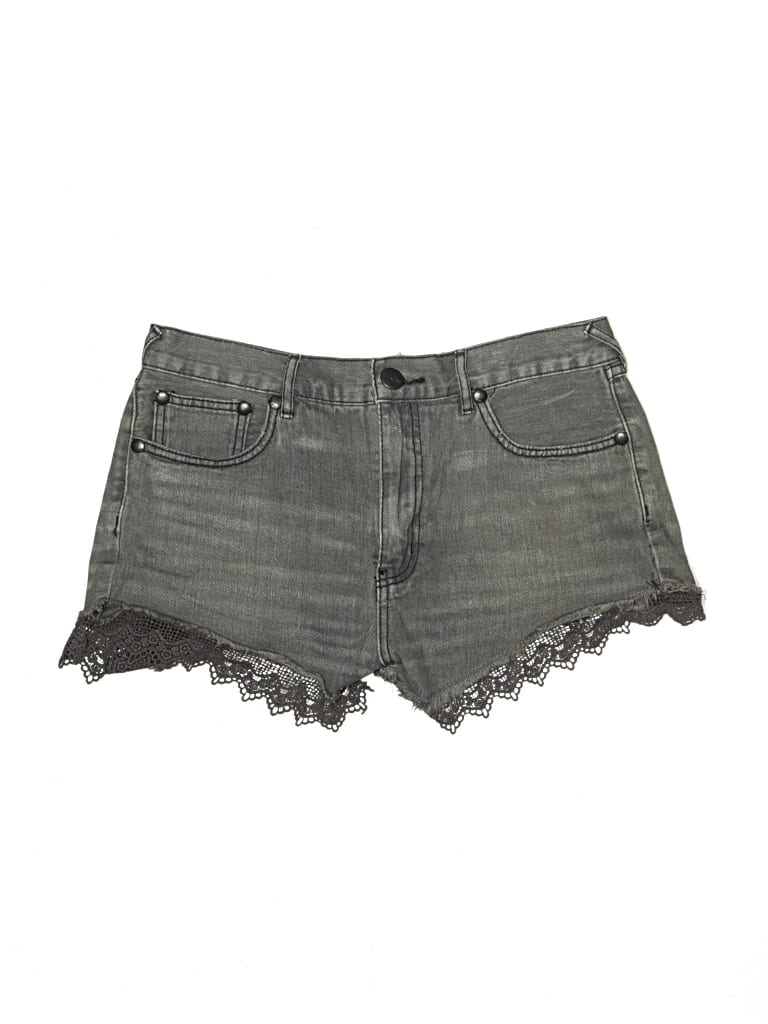 Pre-owned Free People Denim Shorts In Gray