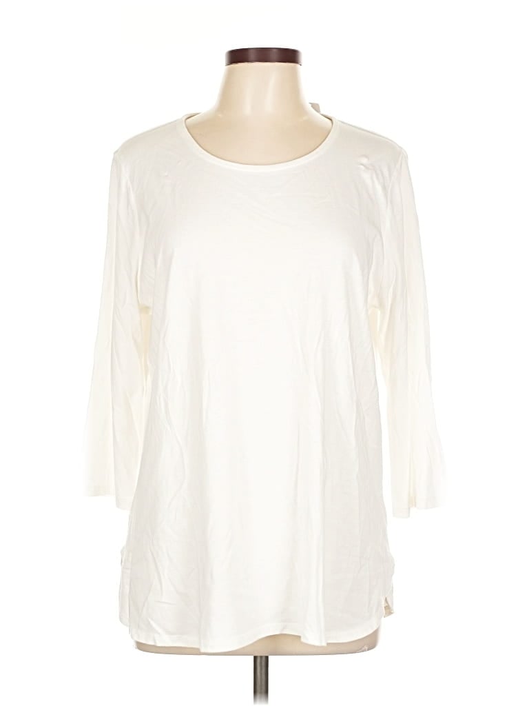 Chico's 3/4 Sleeve T-shirt In White