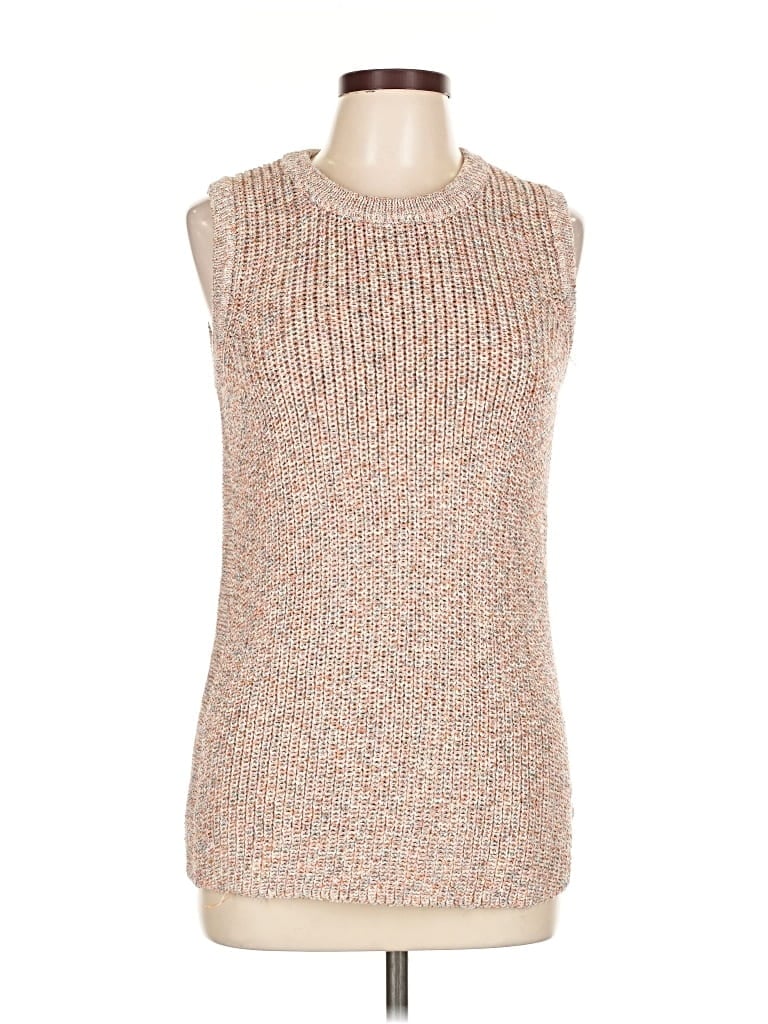 Pre-owned Ella Moss Sweater Vest In Brown