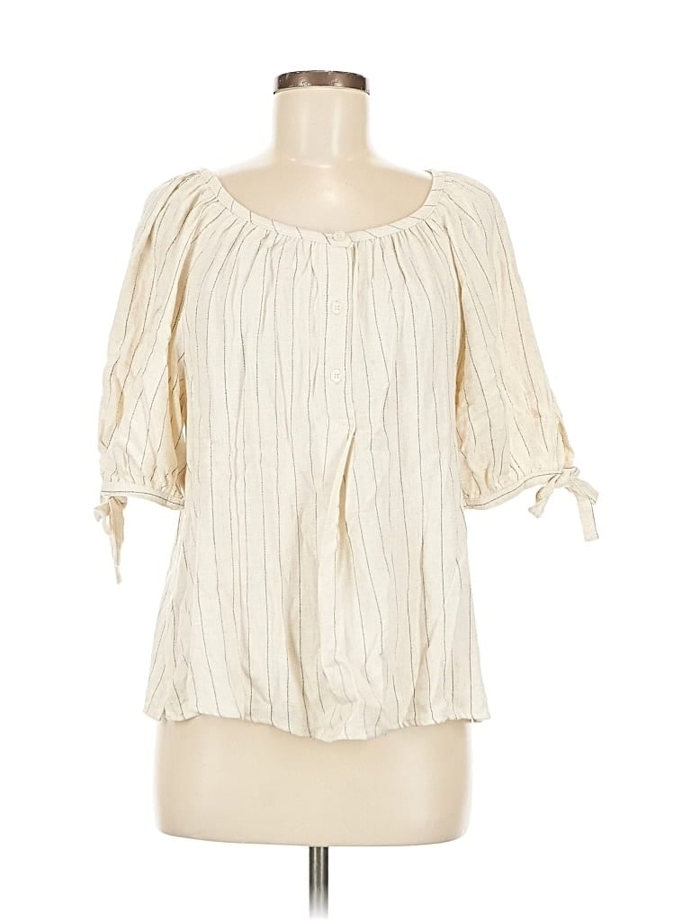 MAX STUDIO Pre-owned 3/4 Sleeve Blouse In White