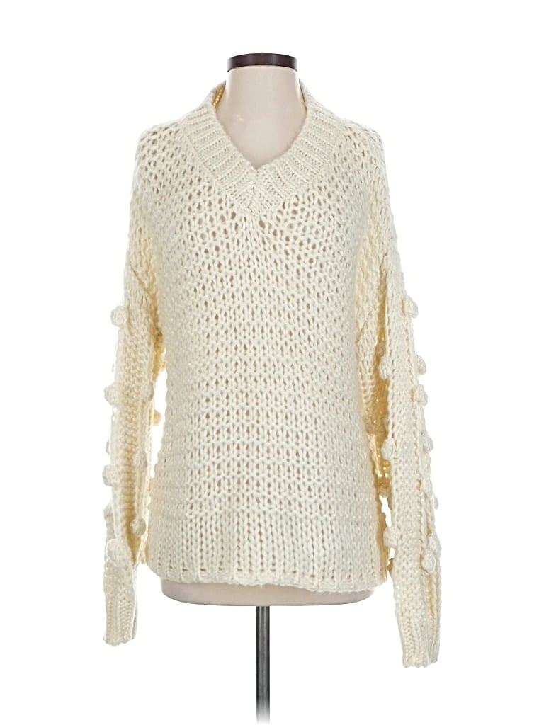 PINK LILY Pre-owned Pullover Sweater In White