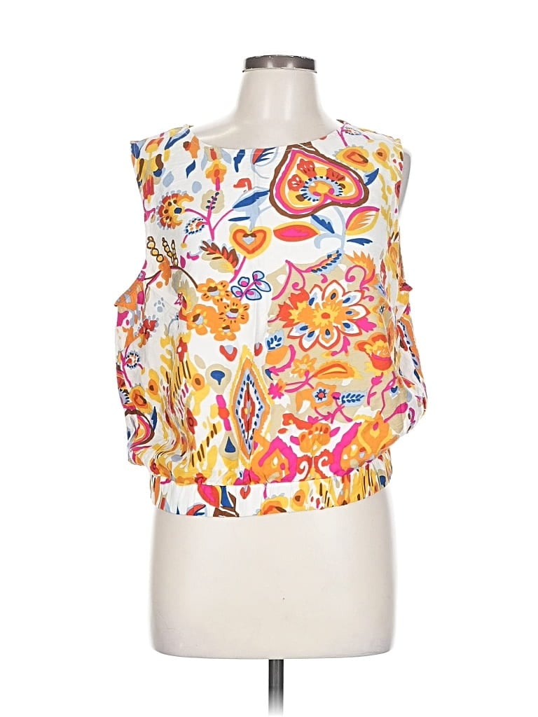 Pre-owned Rachel Zoe Tjx Sleeveless Blouse In White