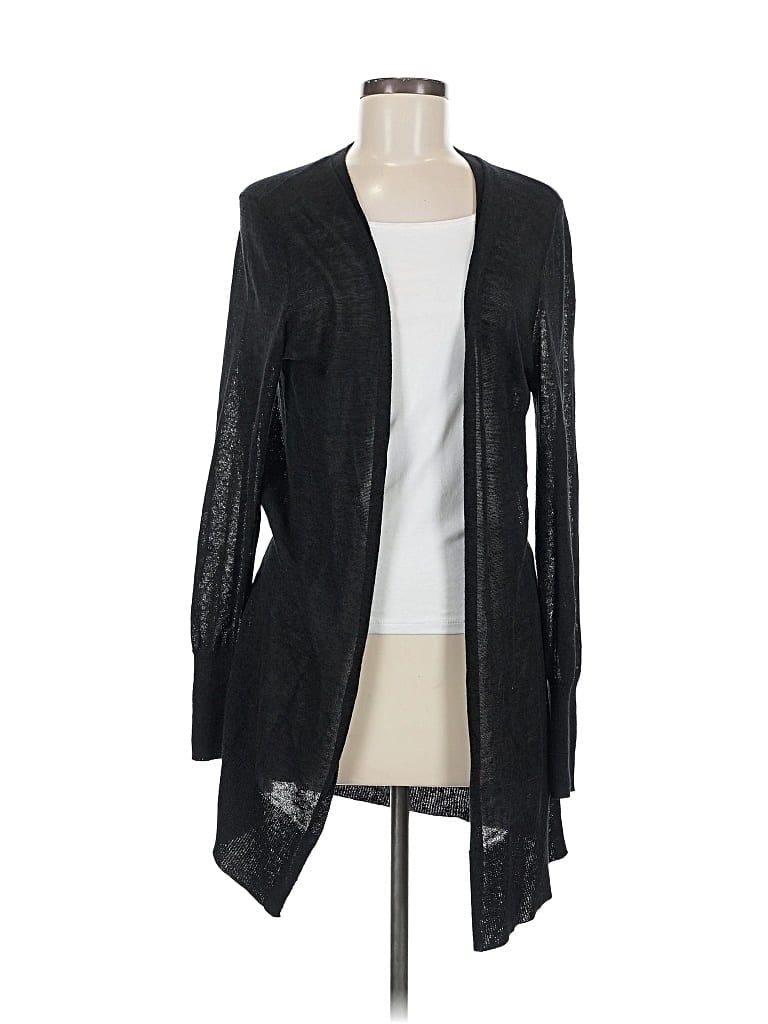 Pre-owned Halogen Cardigan Sweater In Black