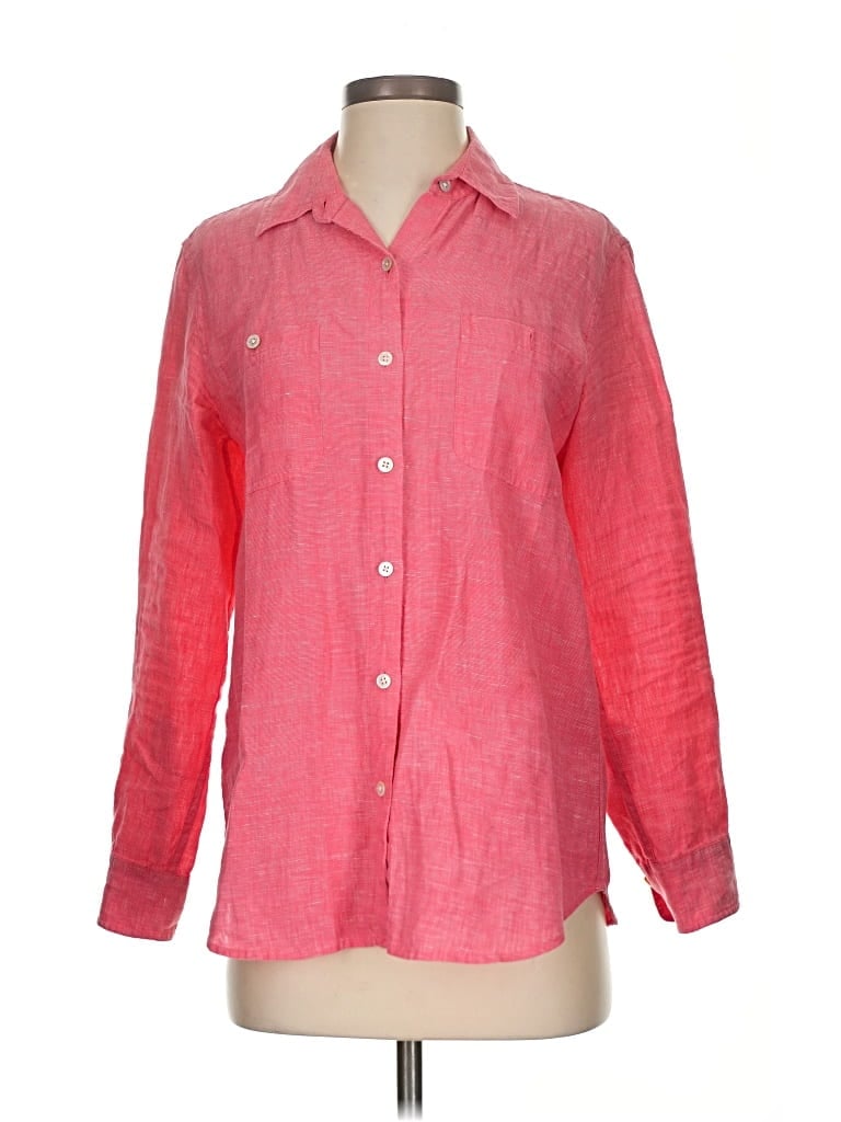 Pre-owned Tommy Bahama Long Sleeve Button Down Shirt In Pink