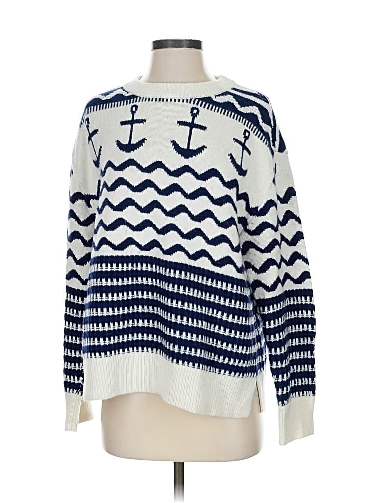 Pre-owned Kate Spade New York Pullover Sweater In White