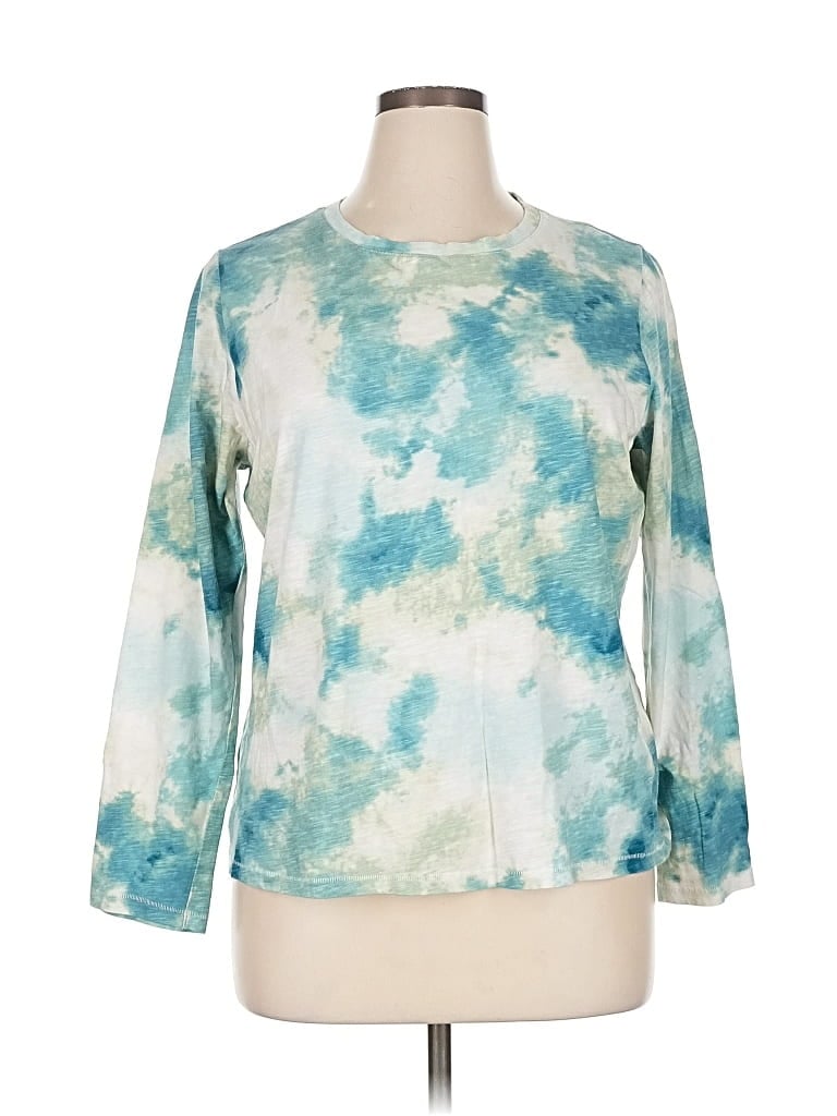 Pre-owned Sonoma Goods For Life 3/4 Sleeve T-shirt In Blue