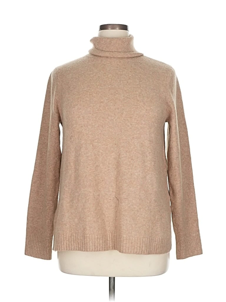 Pre-owned J.crew Factory Store Turtleneck Sweater In Brown