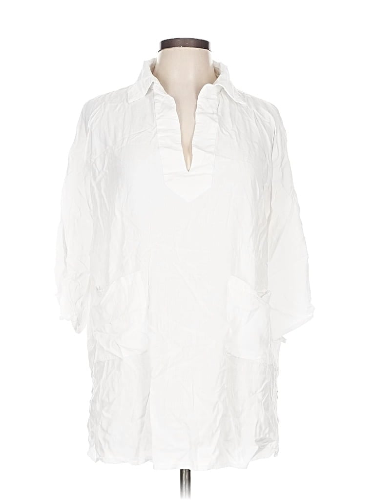 Pre-owned Assorted Brands 3/4 Sleeve Blouse In White