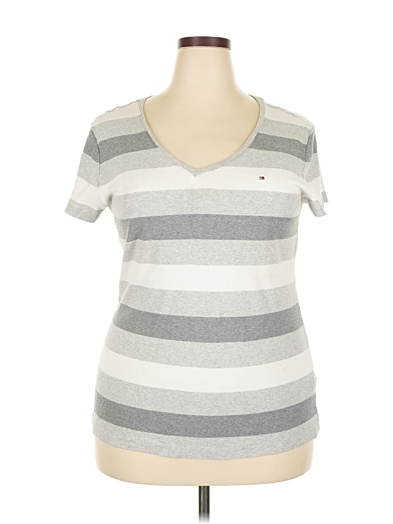 Pre-owned Tommy Hilfiger Short Sleeve T-shirt In Gray