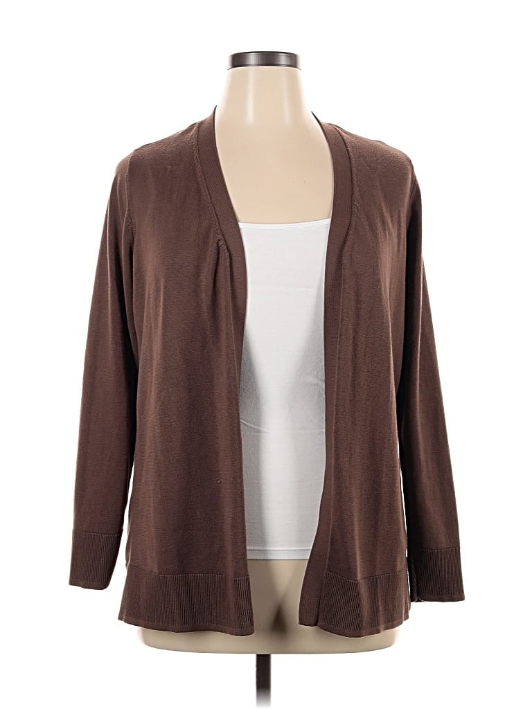 LANE BRYANT Pre-owned Cardigan Sweater In Brown