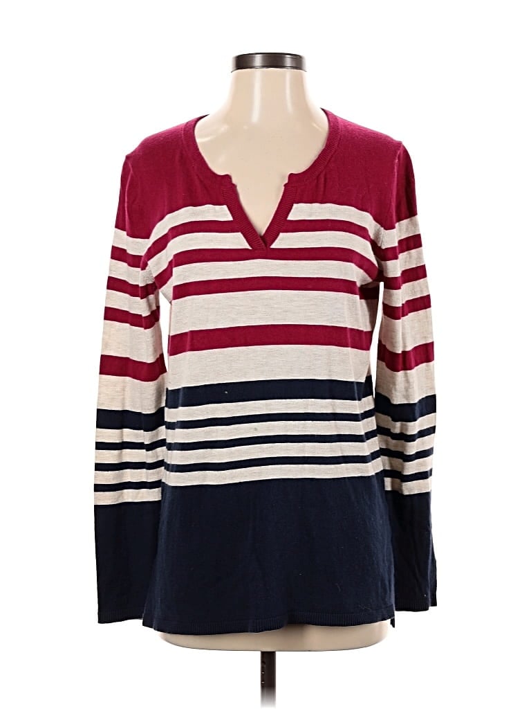 Pre-owned Gap Outlet Long Sleeve Top Burgundy V Neck Tops