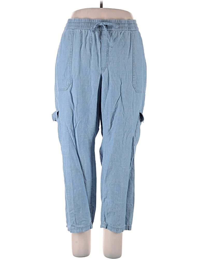 Pre-owned J.crew Factory Store Cargo Pants In Blue