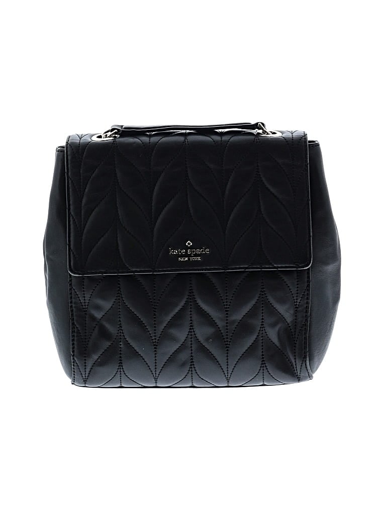 Pre-owned Kate Spade New York Leather Backpack In Black