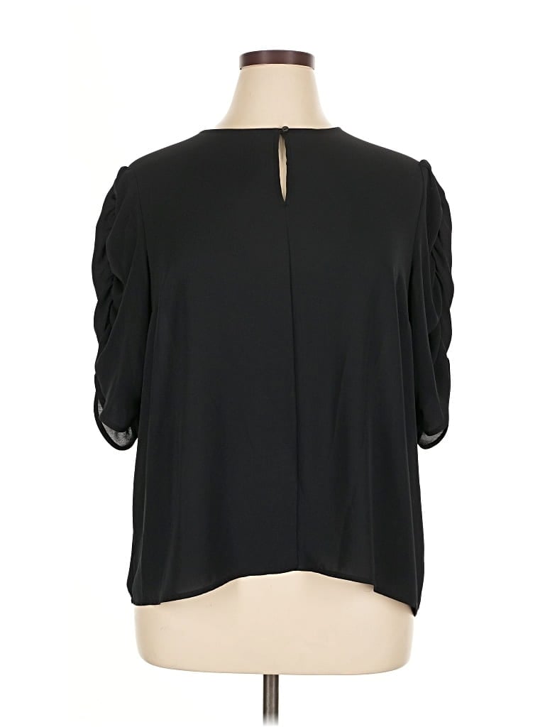 Pre-owned Lark & Ro 3/4 Sleeve Blouse In Black