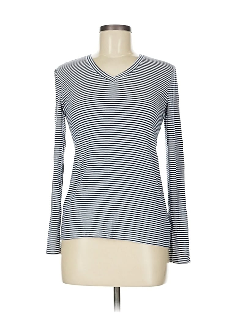 Pre-owned Eddie Bauer Long Sleeve T-shirt In Blue