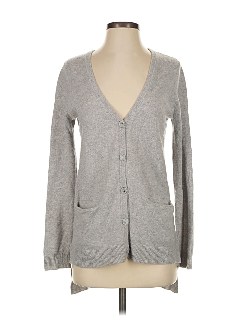 GARNET HILL Pre-owned Cashmere Cardigan Sweater In Gray