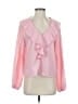 UUE 100% Polyester Pink Long Sleeve Blouse Size S - photo 1