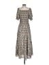 Max Studio 100% Polyester Floral Gray Casual Dress Size P (estimated, petite) - photo 2
