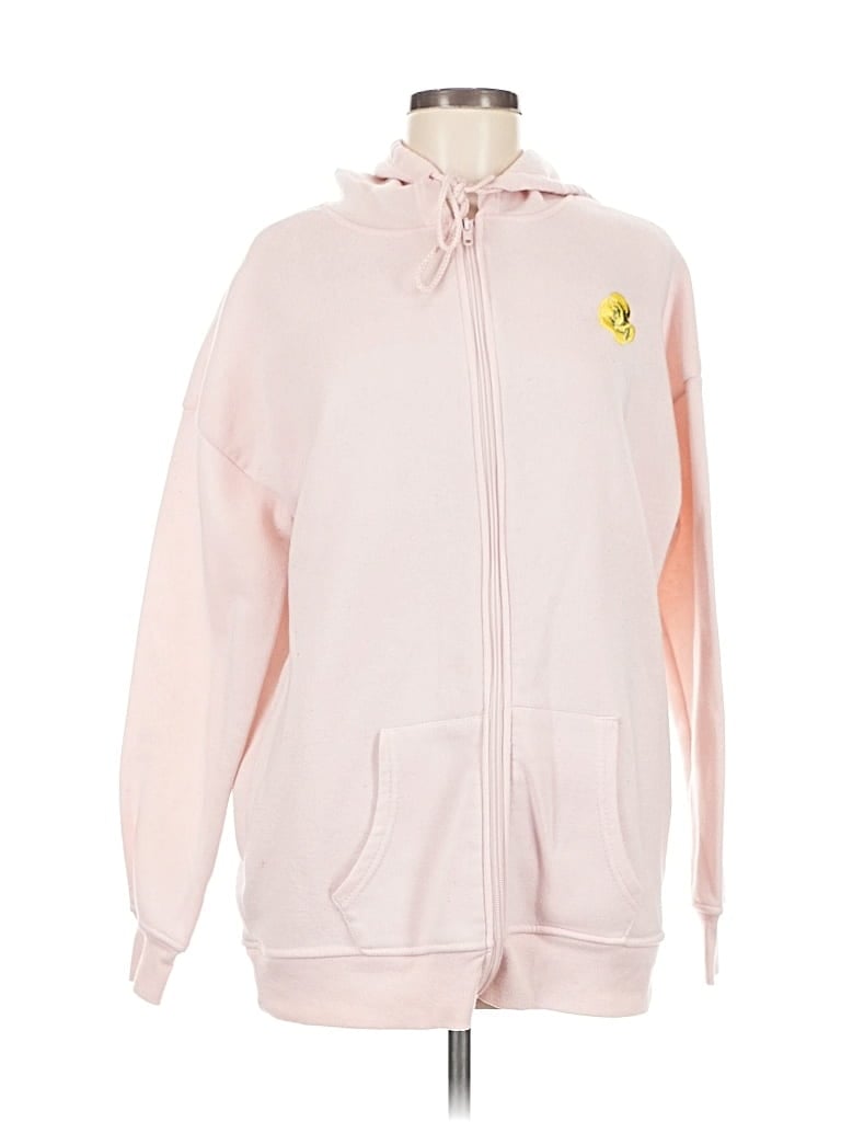 Pre-owned Assorted Brands Zip Up Hoodie In Pink
