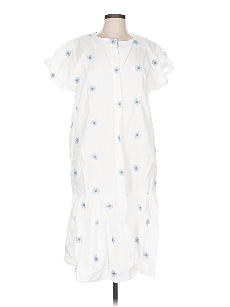 Pre-owned Assorted Brands Casual Dress In White