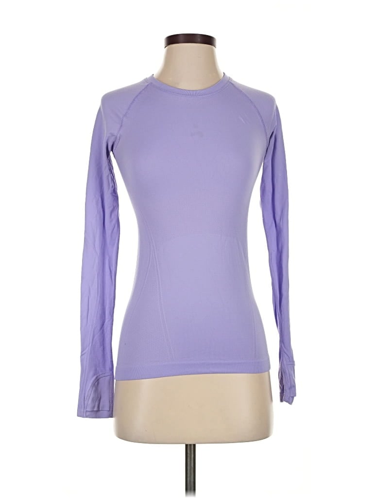 Pre-owned Athleta Long Sleeve T-shirt In Purple