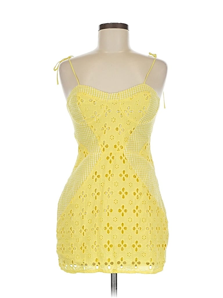 Pre-owned Assorted Brands Cocktail Dress In Yellow