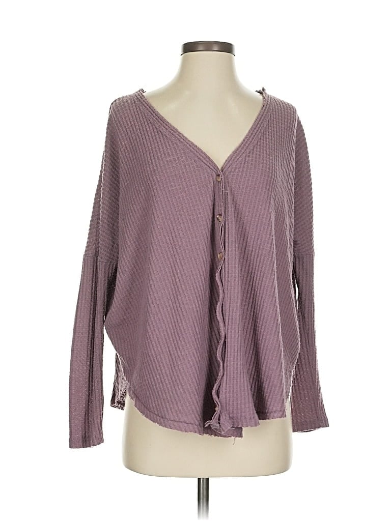 Pre-owned Out From Under Cardigan Sweater In Purple