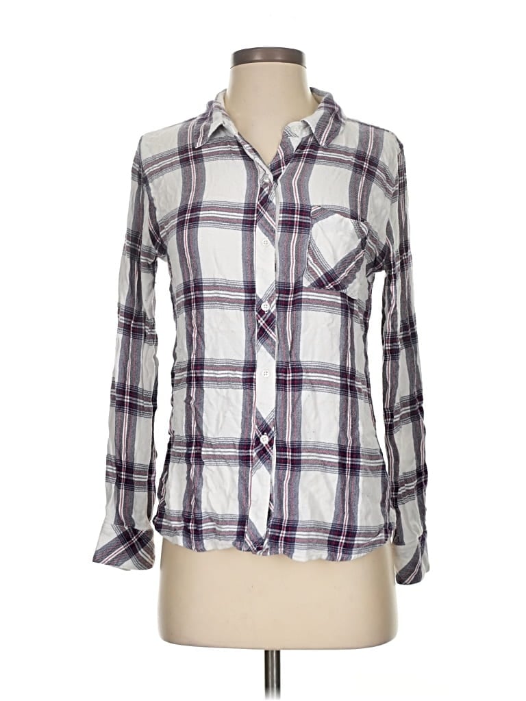 Pre-owned Rails Long Sleeve Button Down Shirt In Purple