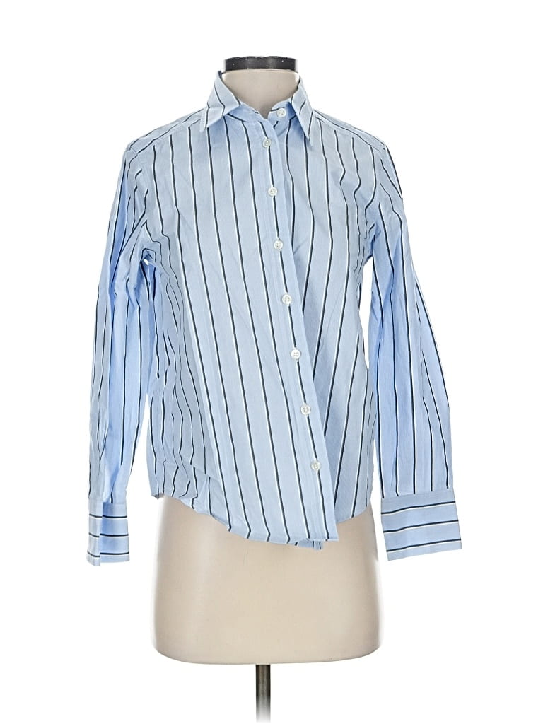 Pre-owned Banana Republic Long Sleeve Button Down Shirt In Blue