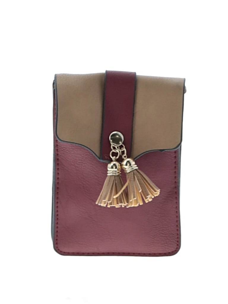 Pre-owned Assorted Brands Crossbody Bag In Burgundy