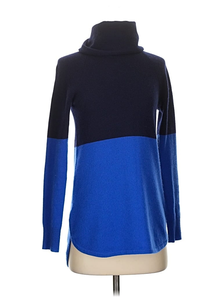 Pre-owned Ann Taylor Cashmere Pullover Sweater In Blue