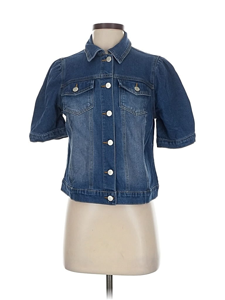 Pre-owned Allegra K Denim Jacket In Blue