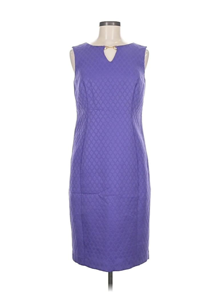 Pre-owned Black Label By Evan Picone Cocktail Dress In Purple