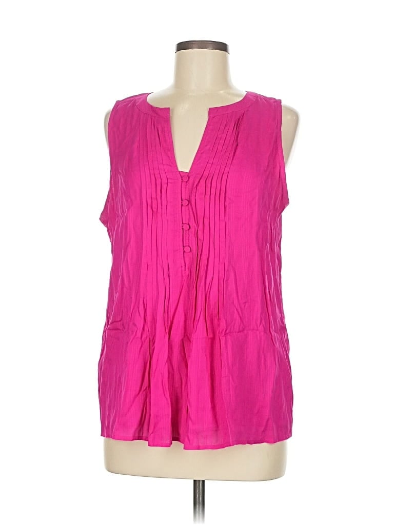 Pre-owned Ann Taylor Loft Sleeveless Blouse In Pink