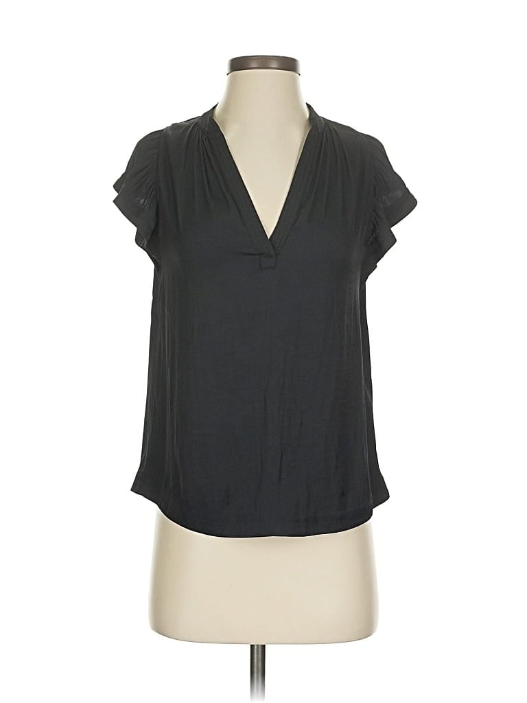 Pre-owned Banana Republic Short Sleeve Blouse In Gray