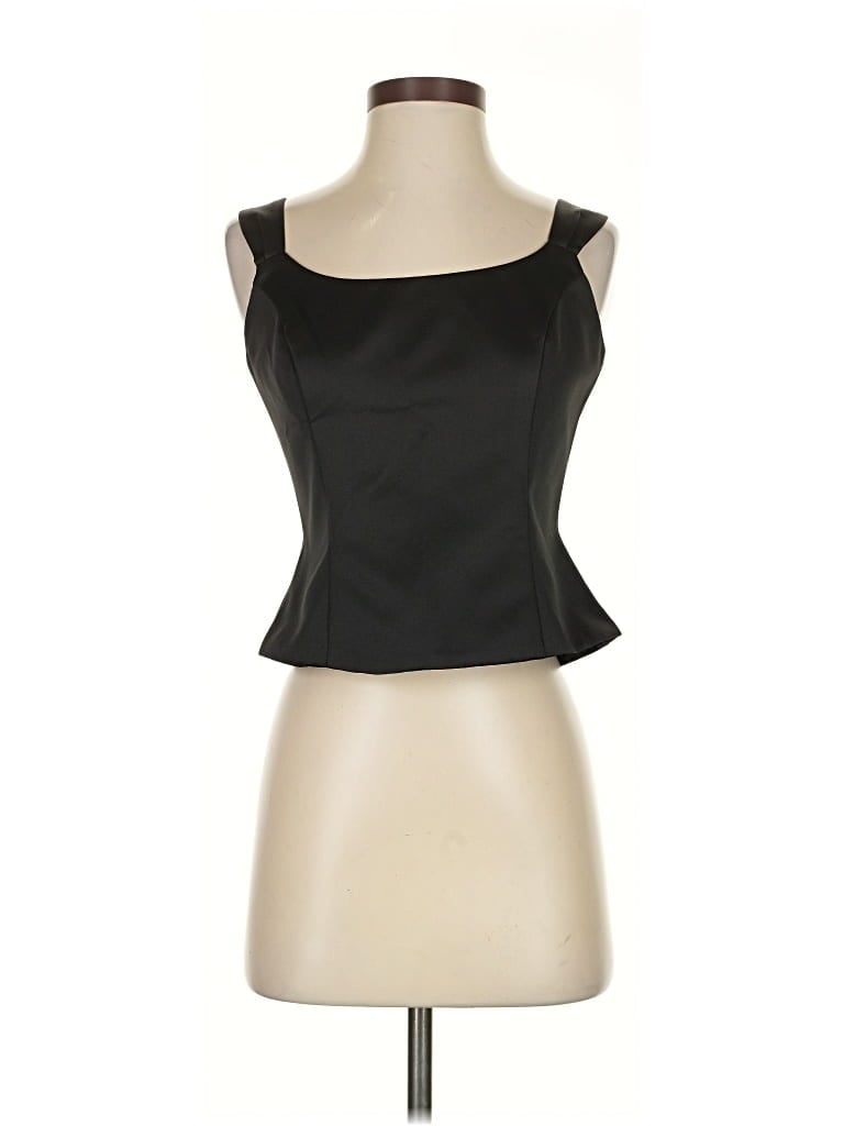 Pre-owned David's Bridal Sleeveless Blouse In Black