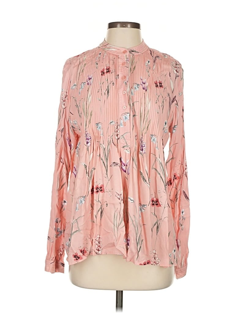 Pre-owned Sundance Long Sleeve Blouse In Pink