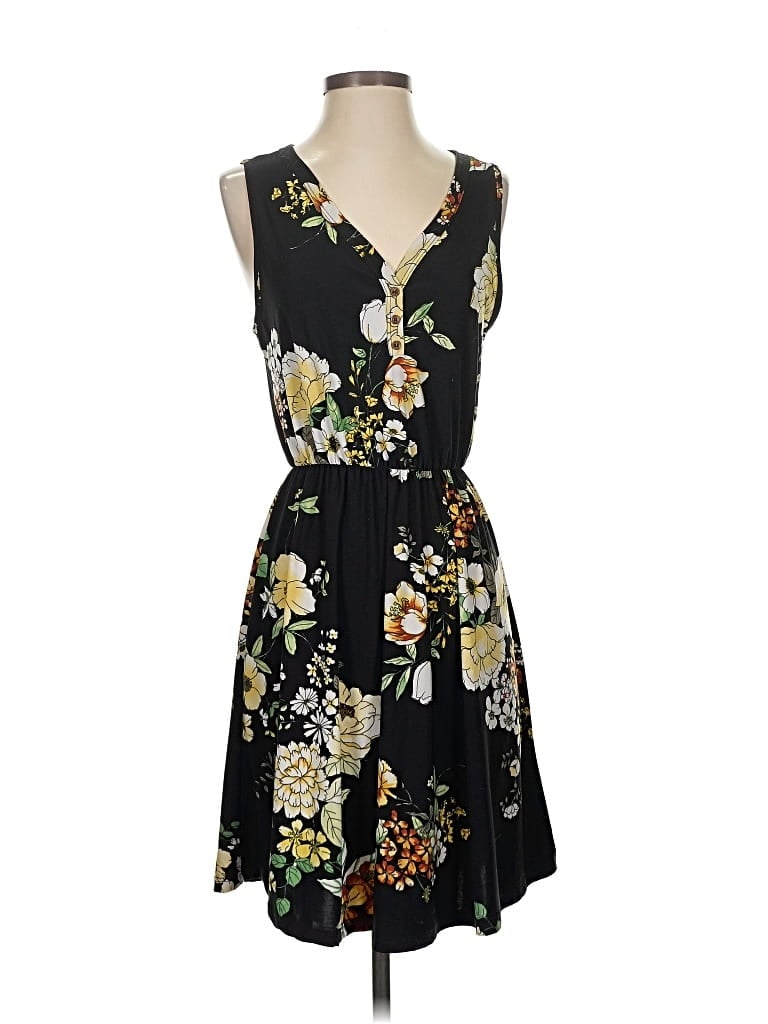 Pre-owned French Grey Casual Dress In Black