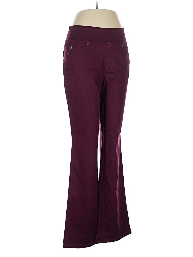 Pre-owned Belle By Kim Gravel Dress Pants In Burgundy