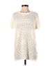 Unbranded 100% Acrylic Ivory Short Sleeve Top Size S - photo 1