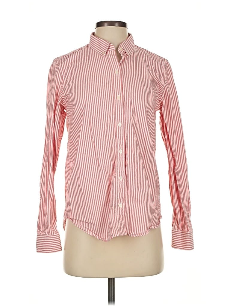 Pre-owned Gap Long Sleeve Button Down Shirt In Red