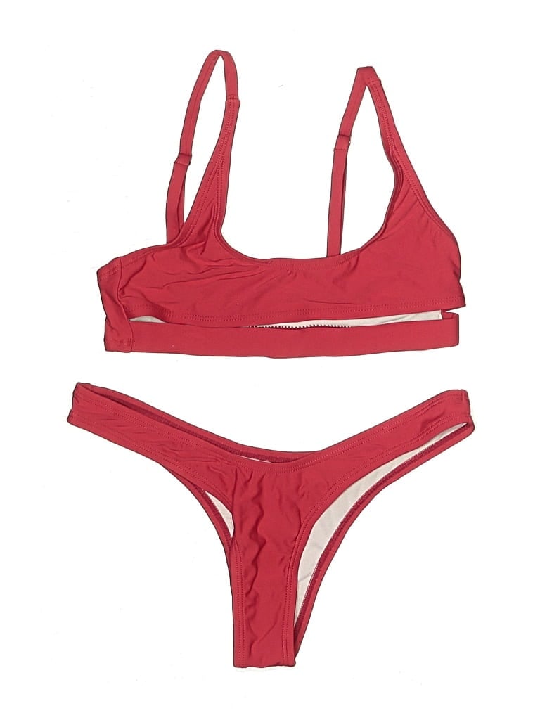 Pre-owned Fashion Nova Two Piece Swimsuit In Red