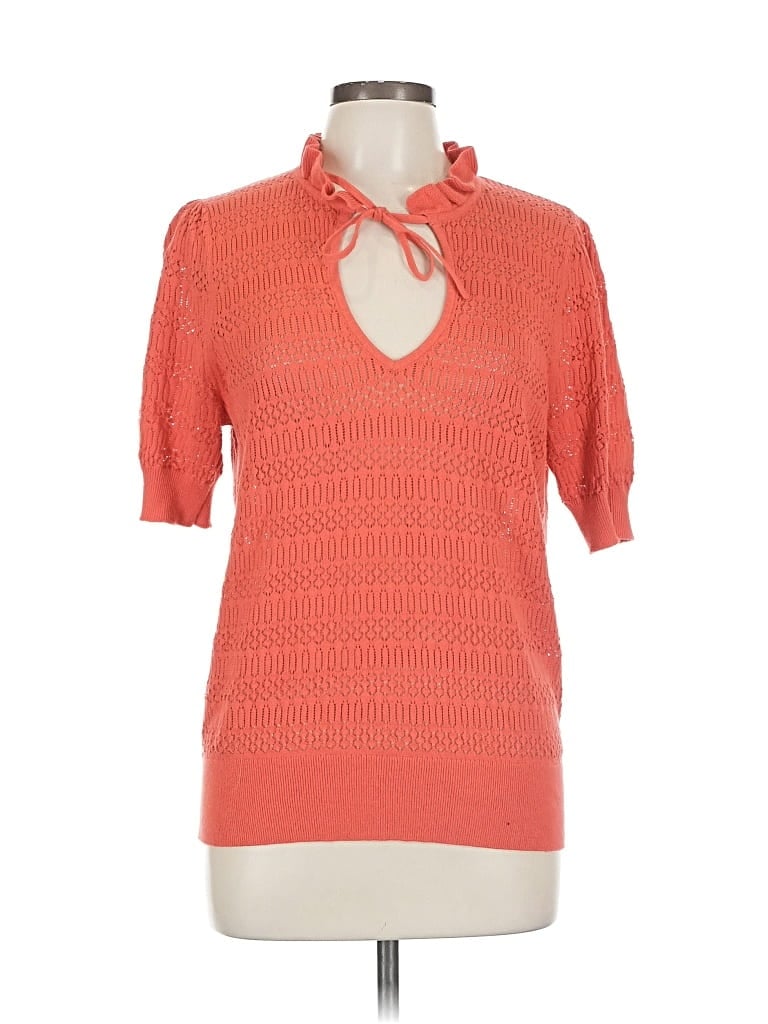 Pre-owned Ann Taylor Loft Pullover Sweater In Orange